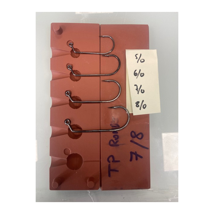 Round holding mold for Hook 7/0 and 8/0