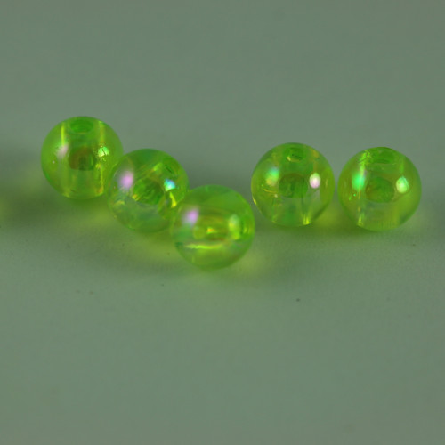 PERLES FLUO VERT 6 MM