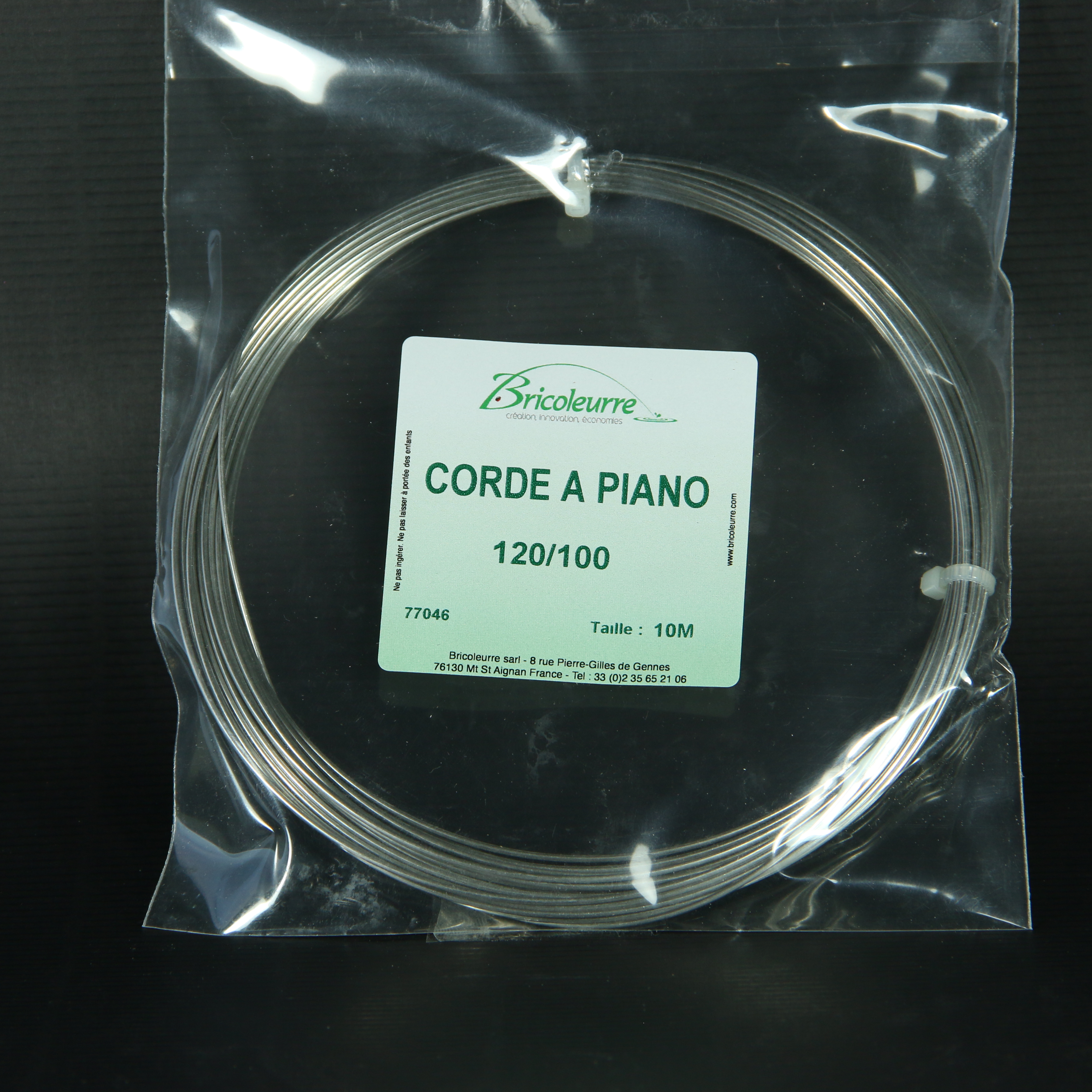 Corde à piano 570mm pour toile